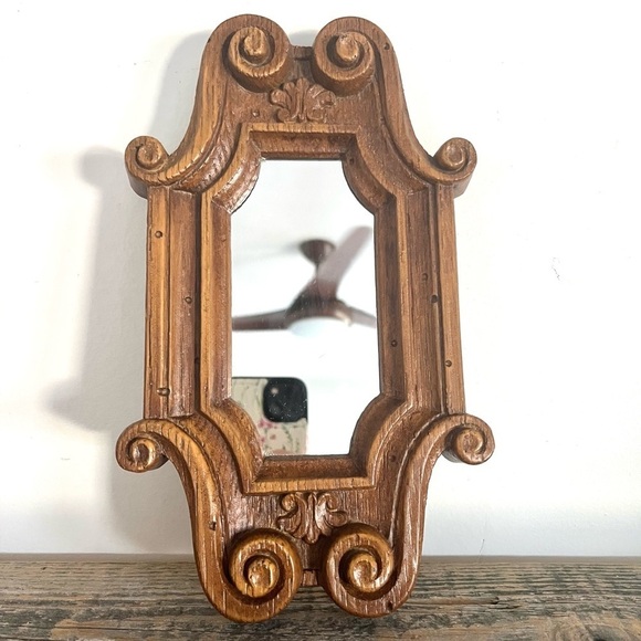 Brown scroll VTG mirror HomCo - Picture 1 of 4